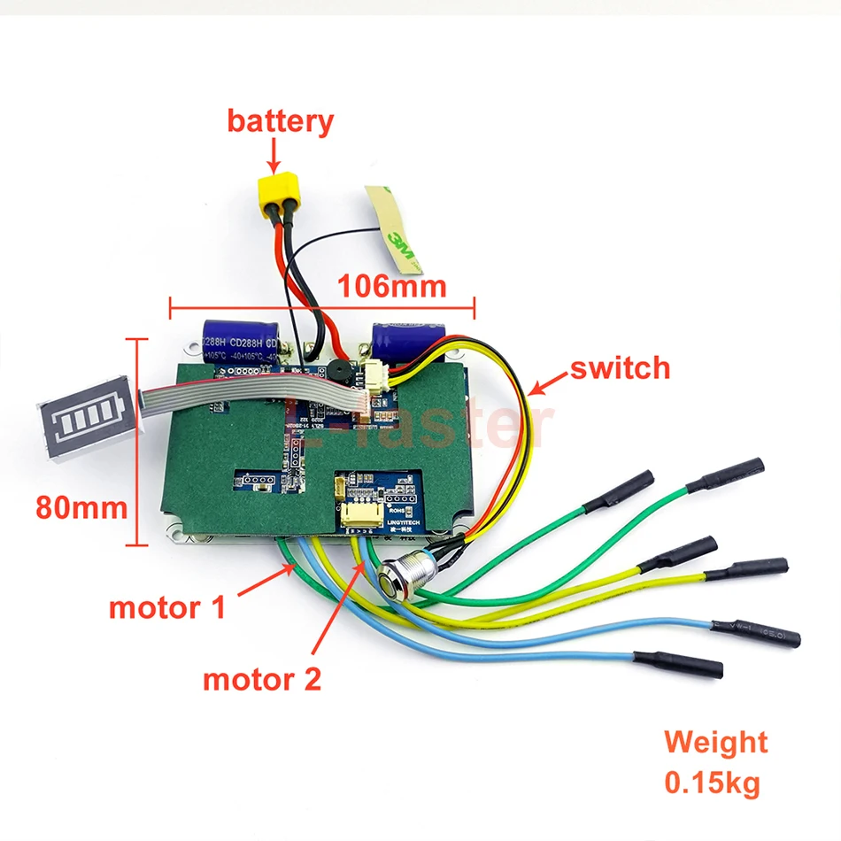 Kit ESC DIY Pour Skateboard électrique – Double Moteur – 2.4 Ghz – Neuf