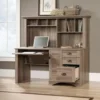Sauder Harbor View Computer Desk with Hutch, Salt Oak finish 4
