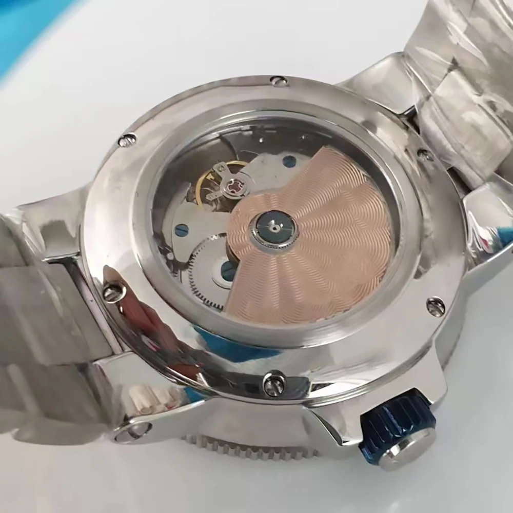Steel case steel belt automatic mechanical men's watch, high quality underwater classic multi-function calendar watch