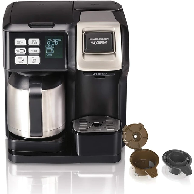 Coffee Maker, Single Serve & Full Pot, Compatible with K-Cup Pods