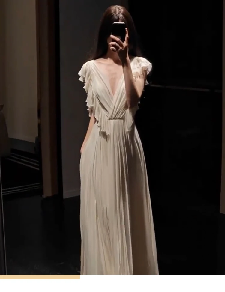 Light Luxury Elegant Vacation Maxi Dress Style