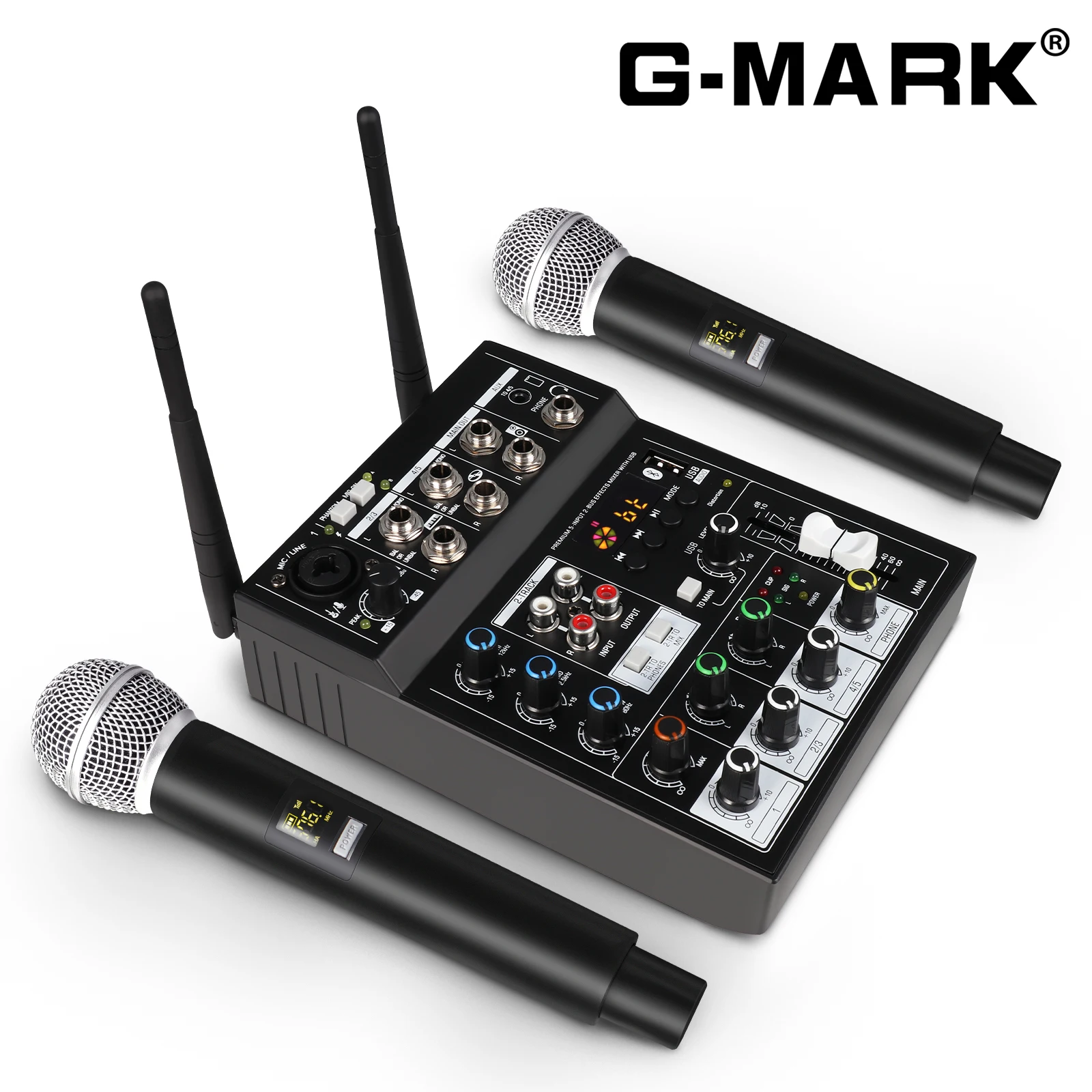AudioMixerwithWirelessMicrophoneGMARKStudio4Bluetooth48V