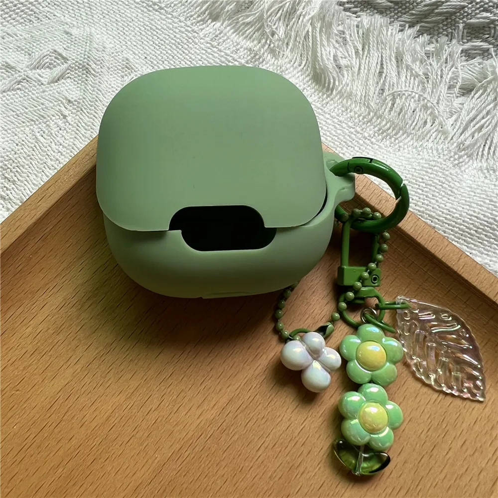 Yeni silikon kulaklık kapağı Anker Soundcore Liberty 4NC kablosuz kulaklık durumda toz geçirmez kulaklık şarj kutusu anahtarlık ile