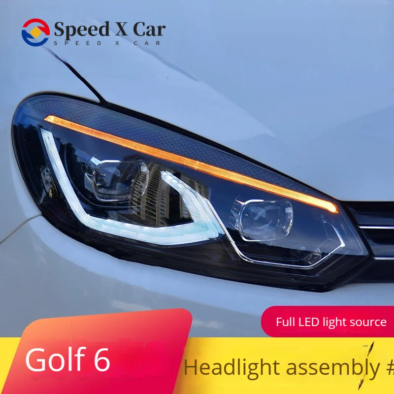 

Speed-x Suitable For Volkswagen Golf 6 Headlight Assembly Retrofit Golf 8 Led Headlights Led Steering Daily Running Lights