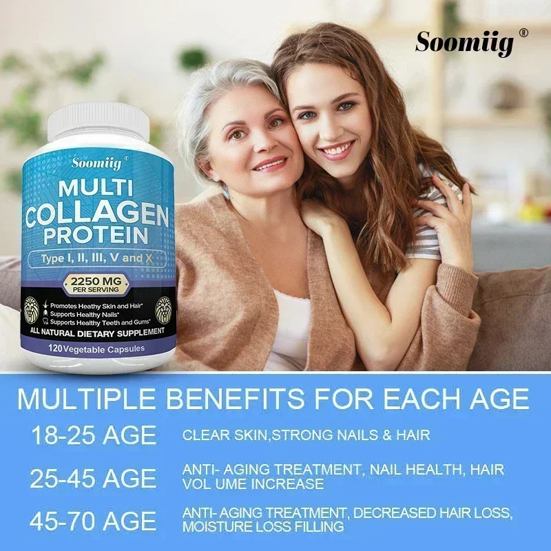 Super Collagen Peptides Multi-Collagen Protein Gluten Free Non-GMO Grass Fed Good for Hair Skin Nails Teeth Gums Joints collagen supplements