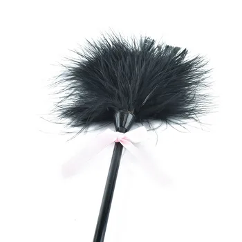 1PC Erotic Bdsm Feather Tickled Whip Bondage Punish Fetish Leather Spanking Paddle Play Flogger Lover Riding Crop Pony Sex Toys 3