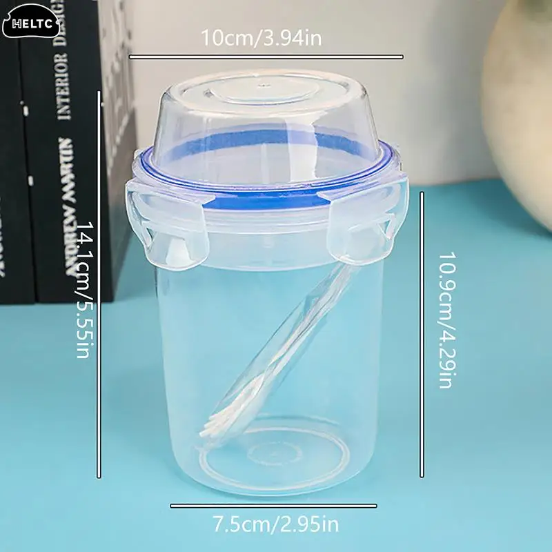 1PC Fresh-Keeping Food storage containers Fruit Salad Yogurt Box Kitchen For Cereals Double-Layered Portable Travel Storage Jars 3
