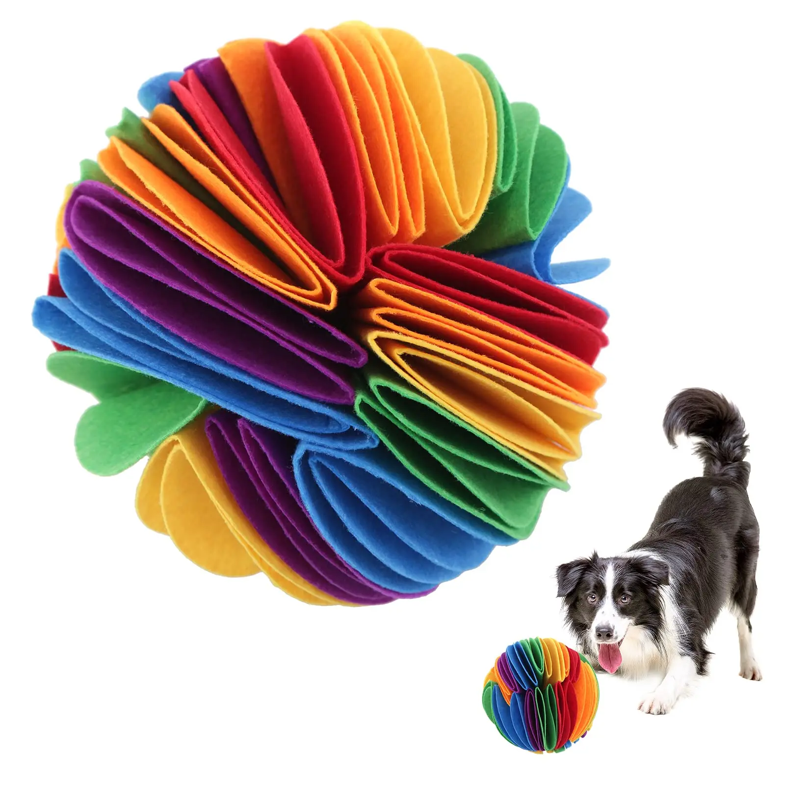 Dog Puzzle Toys Sniffing Ball Toy for Small Medium Large Dogs Pet Sniffing  Hiding Food Toys Slow Feeding Rubber Ball Toys
