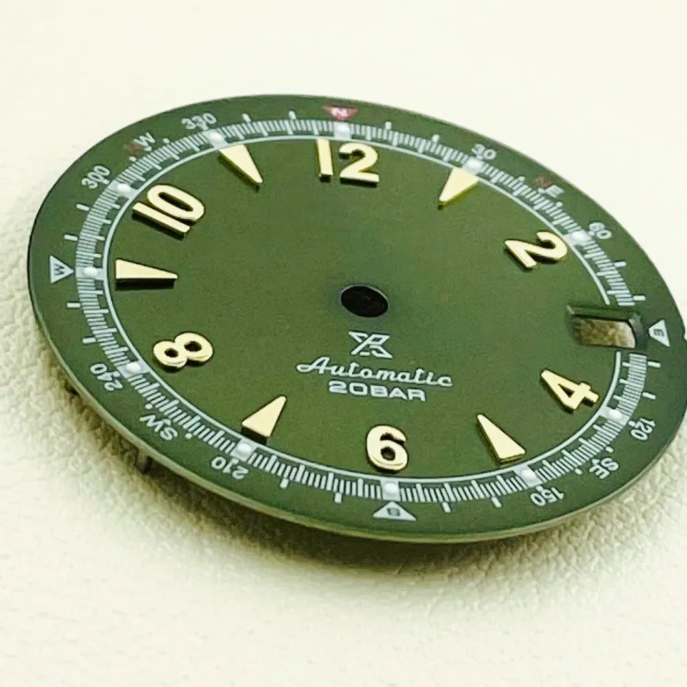 NH35 Dial dIal Vintake Face Plate Mechanical Watch Night Disc NH35A/4R/35/4R36 Movement Pointer Size 28.5mm Watch Accessories