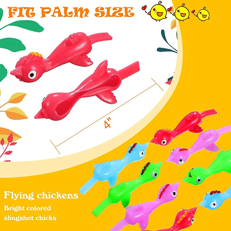 Slingshot Chicken Funny Rubber Flicking To Ejection Toy Turkey Flingers Stretchy Game Party Favor School Activity Gifts rubber flicking toy