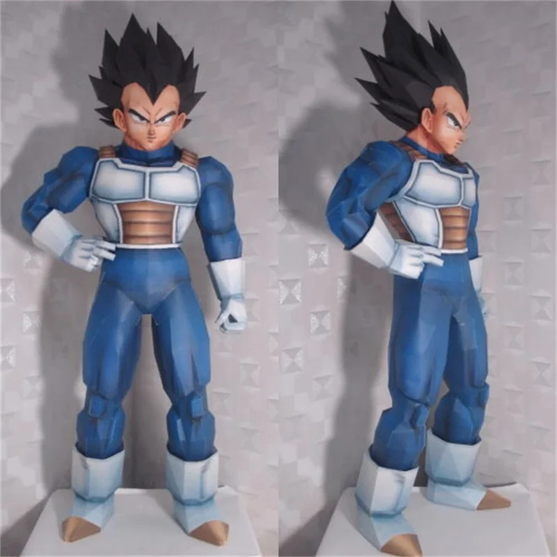 Figura de papel de anime japonés Dragon Ball Z, modelo SonGoku de 1,8 m, escultura de papel 3D, juguetes hechos a mano, decoración del hogar, figura coleccionable