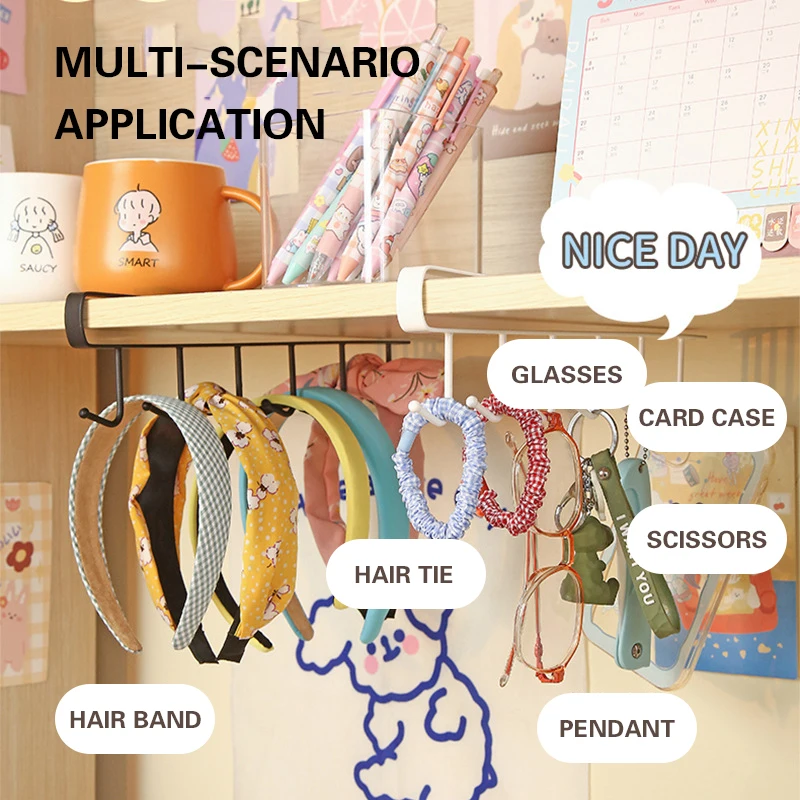 Bag Hanger Storage Rack Long Row of Hooks Behind Door
