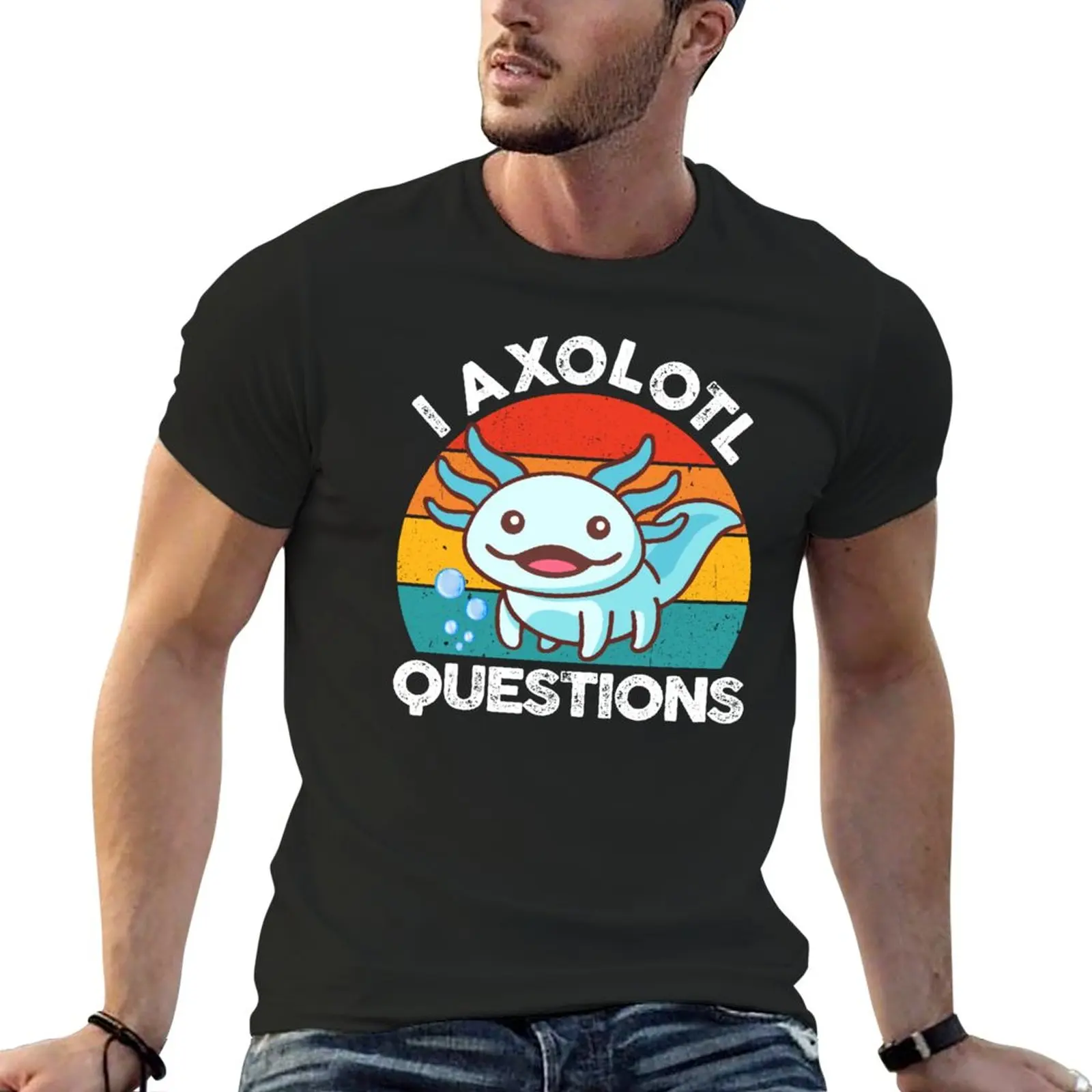 

New I Axolotl Questions Kids Cute Axolotl T-Shirt black t shirts black t shirt T-shirt men