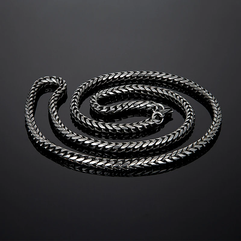Men's Stainless Steel Goth Punk Chain Necklace - Trendy Fashion Accessory