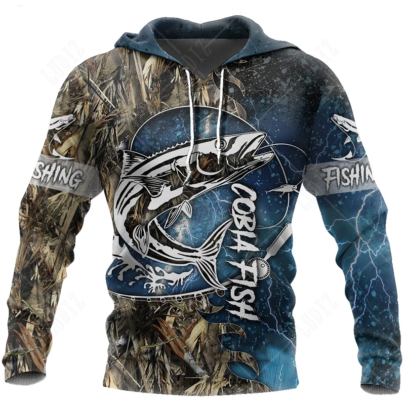 Details of Men's Fishing Hoodie 3d Sea Fish Graphics Hoodie S