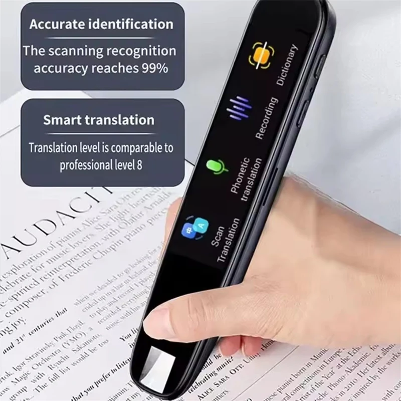Translation Pen Language Translator Dictionary Translation Pen Real-Time Multi-function Offline 112 Language Business Travel Abroad Smart Voice Scan Translator Pen
