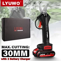 LYUWO 198VF 30mm Cordless Electric Pruner Pruning Shears Efficient Fruit Tree Bonsai Pruning Branches Cutter Landscaping Tool 1