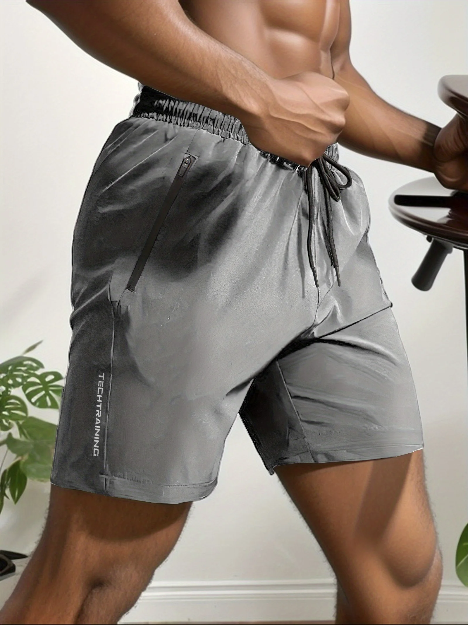 Herren-Unterteile für Sommer, Fitnessstudio, Workout, Laufen, Radfahren, schnell trocknende, atmungsaktive Sport-Shorts mit Kordelzug in der Taille, Ausgehen Outfit0428 – Detail 13
