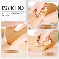Wooden Gua Sha Tool Manual Massage Scraper for Anti Cellulite Slimming Guasha Massage Board Body Gua Sha Paddle Therapy Tool 2