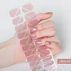 Starry Purple Art Stickers Design Semi Cured Gel Nail Stickers 3D Glitter French Nails Decals Manicure Decor UV Lamp Need 3