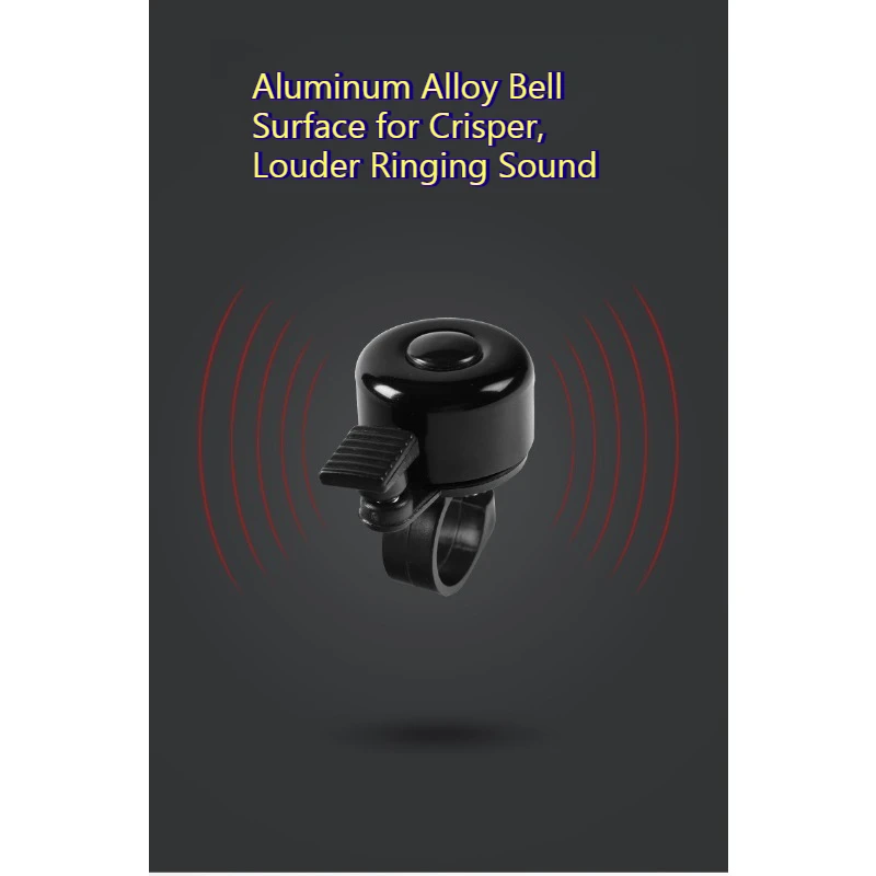 Mini Bike Bell with Silver/Black Options, Universal Fit for Road, MTB, Kids Bicycles, Easy Install, Durable & Loud Clear Sound