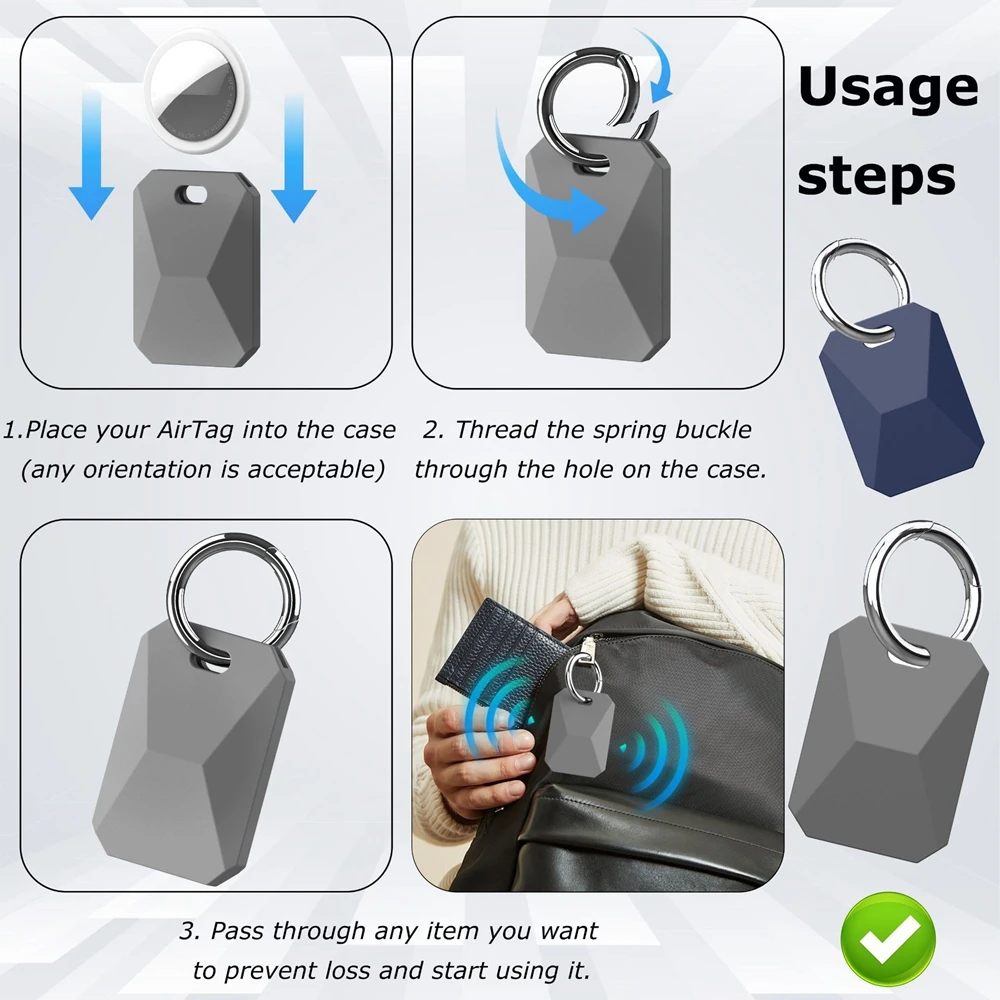 Waterproof Silicone Keychain Holder