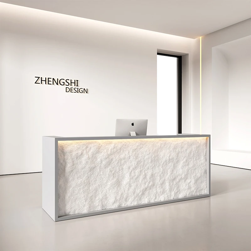 Nordic Luxury Reception Desks Modern Advanced Beauty Salon Storage Church Pulpito Bar Counter Furniture Receptionsdisk FYRD