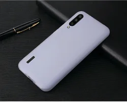 Vibrant Candy Color Matte Soft Silicon TPU Case for Xiaomi Mi A3 (WHITE)