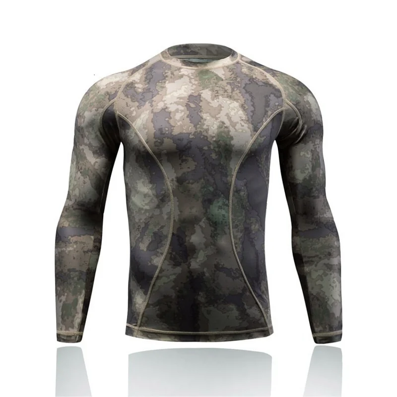 

Military Army Tactical T Shirt Men Camo Long Sleeve Combat Shirts Quick Dry Camouflage Outdoor Hiking Hunting Comepression Shirt