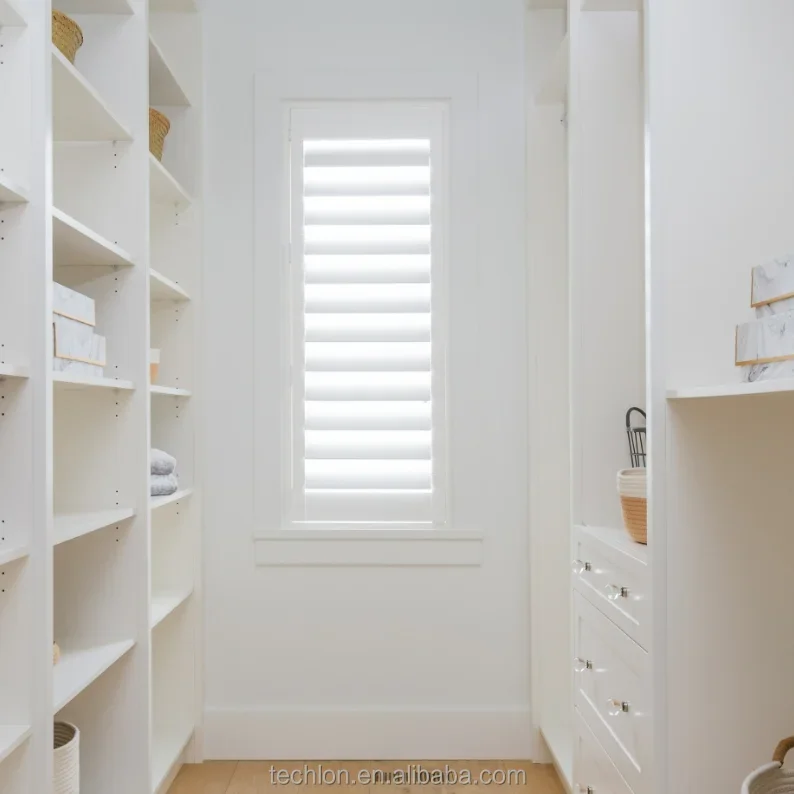 Wooden wardrobe clothes storage furniture Walk-in Closet dressing room Wood Veneer Flat panel