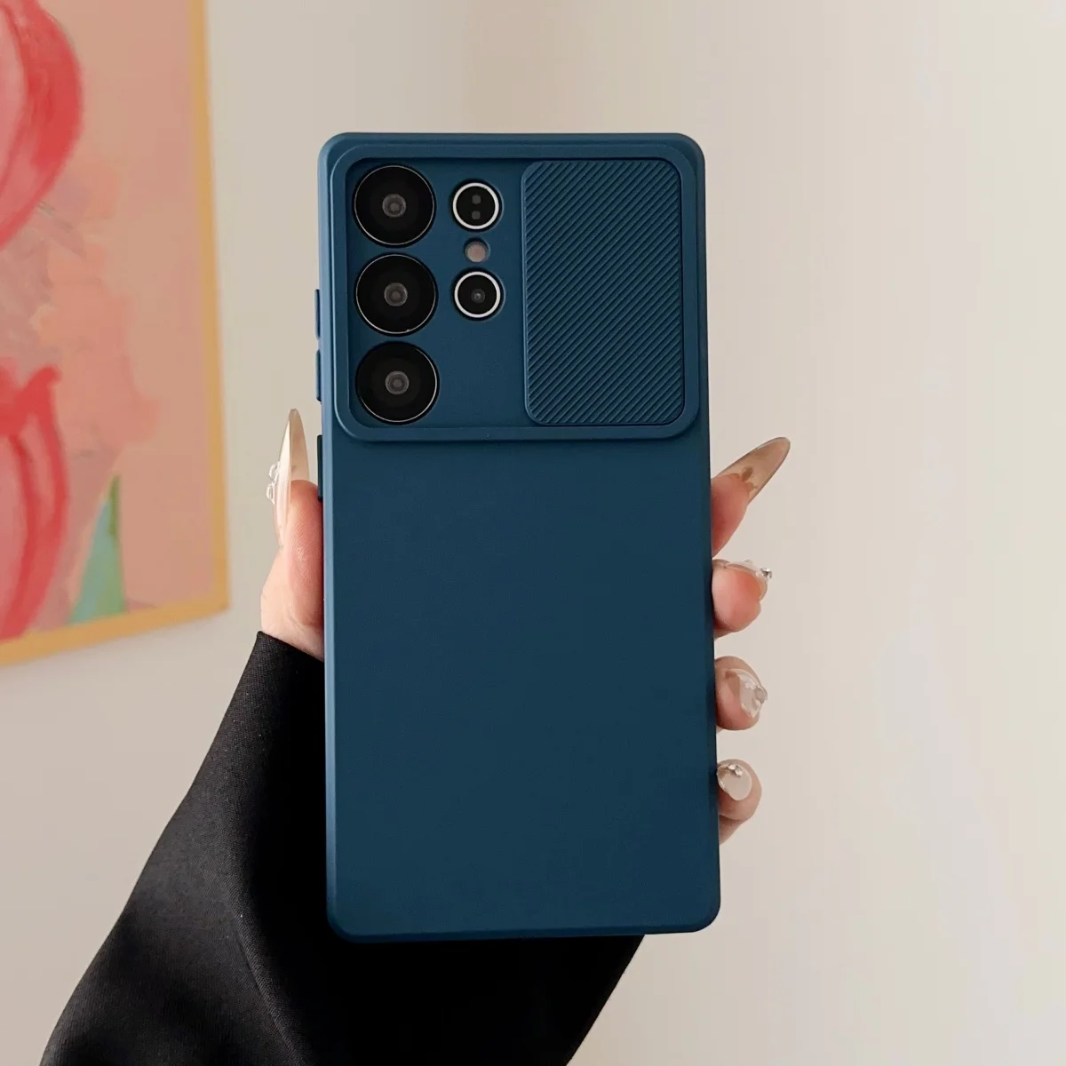 Luxury Slide Camera Soft Silicone Phone Case Cover