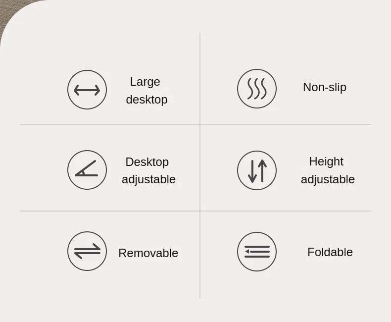 Description Picture 3 of itemFoldable Lift Laptop Desk with Pen Holder, Gaming Desk with Radiator, Adjustable Reading Table, Bed Table for Breakfast Study