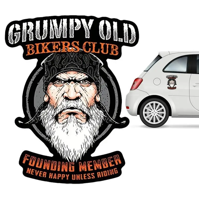 Grumpy Old Bikers Decal Old Man Motorcycles Stickers Car Front Rear Window Windshield Decal Sticker For Motorcycles Boats air vent deflector ceiling ac conditioning windshield ceiling air conditioning vent deflector save energy fits any window size