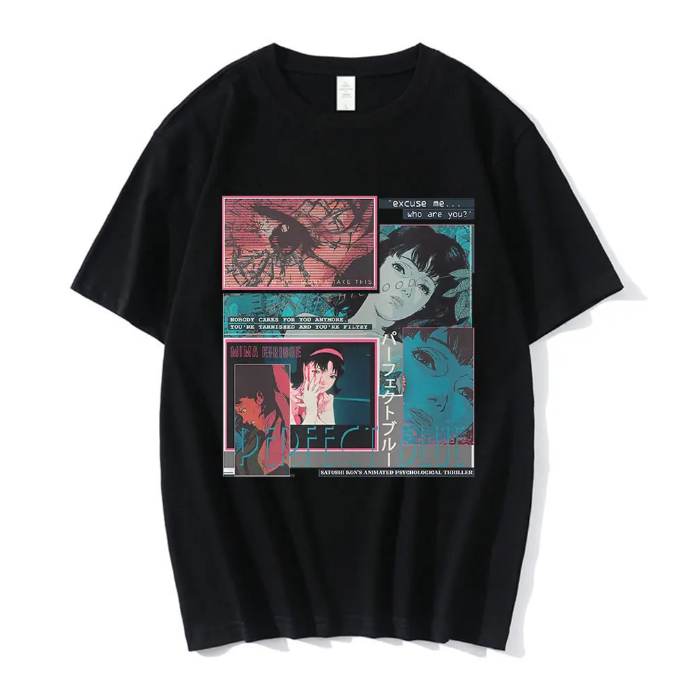 

2022 New Perfect Blue Anime Japanese T-shirt Short Sleeve T Shirt Couple Summer Girl T-shirts Women Vintage TopTee Female Tshirt