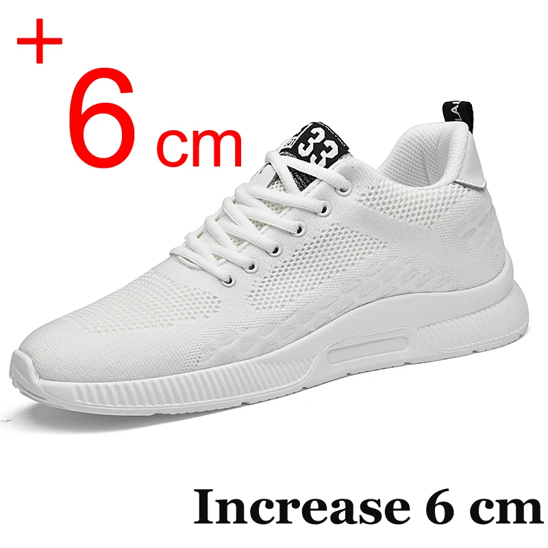 2025 Men Sneakers Elevator Shoes Hidden Heels Breathable Heightening Shoes For Men Increase Insole 6CM Sports Casua Shoes 48 2