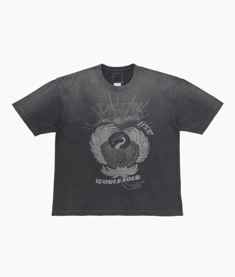 

VISVIM kofu 23AW JUMBO CRASH WORLD TOUR distressed crane short sleeves