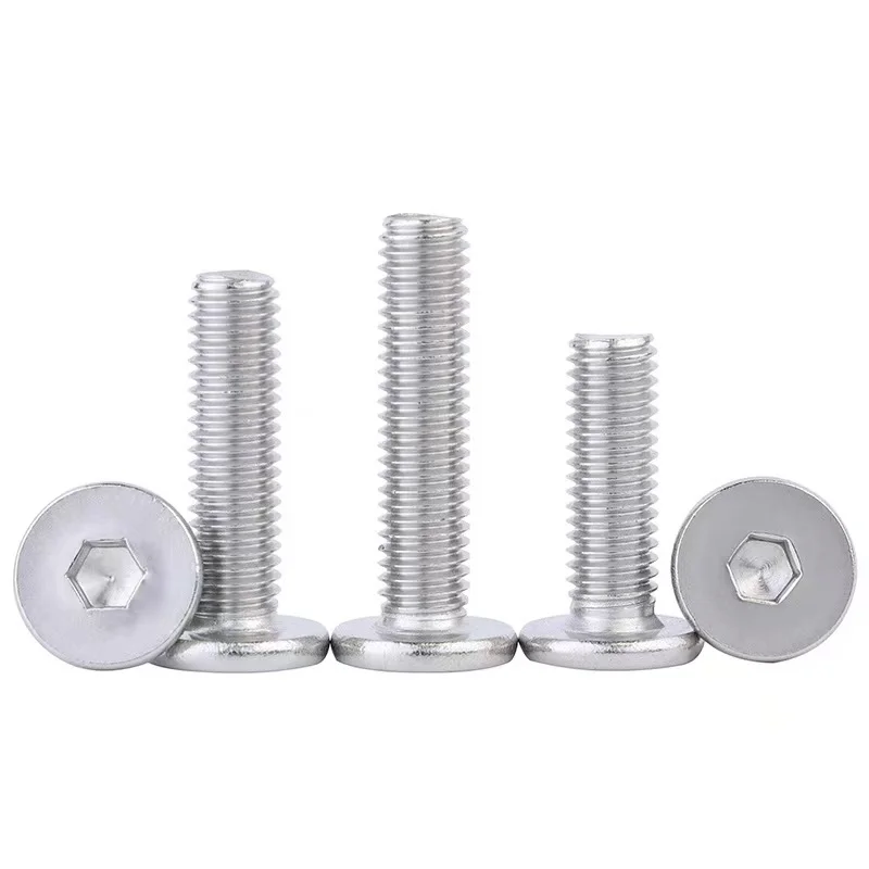 304 Stainless Steel CM Hex Hexagon Socket Ultra Thin Super Low Flat Wafer Head Allen Cap Screw Bolt M2-M8