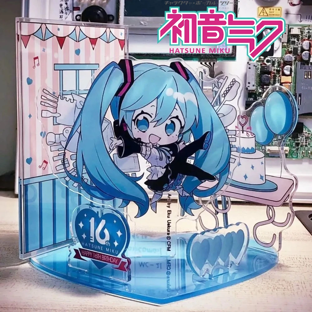 Hatsune Miku Anime Merch support acrylique chanteur virtuel Megurine Luka Chibi Style chambre bureau décorations ventilateur cadeau de collection