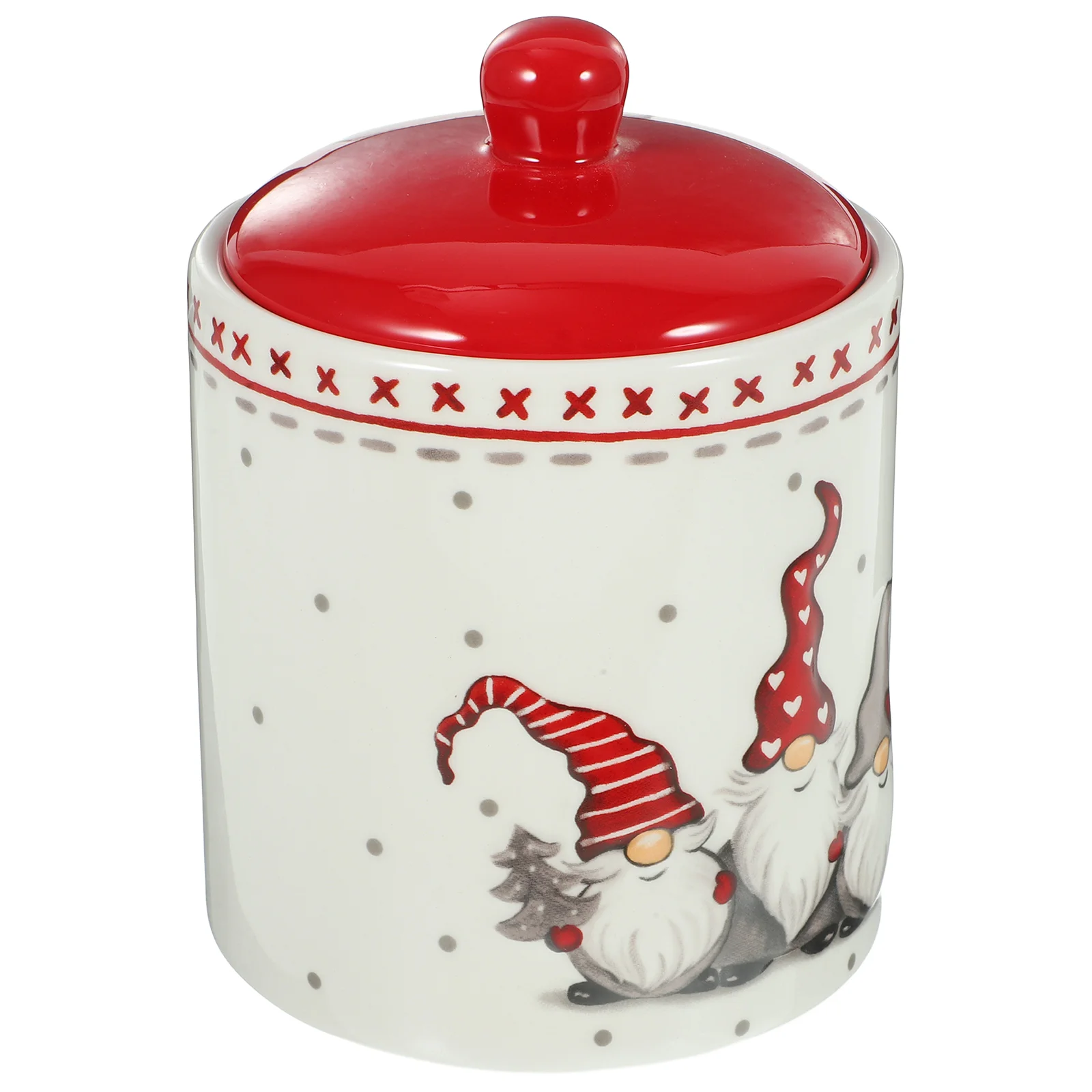 

Christmas Storage Jar Ceramic Tea Jar Xmas Candy Jar Sealed Tea Jar Grain Storage Jar