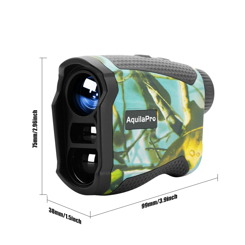 Laser Rangefinder with Distance/Angle/Speed Modes Type-C Charging 6X Magnificat