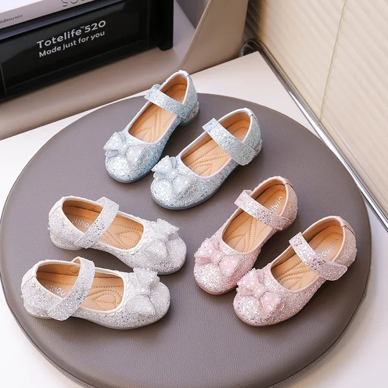 Kids Girls Flat Wedding Party Dance Shoes