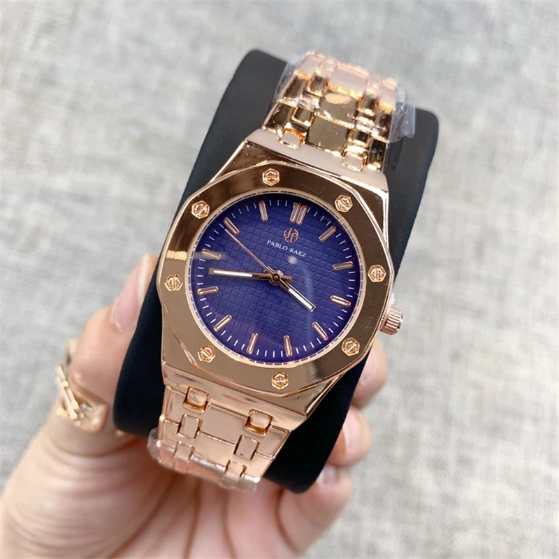 PABLORAEZSteelHeavyWomenLuxuryWatchTopDesignQuartzFashionModernClassicWristwatch