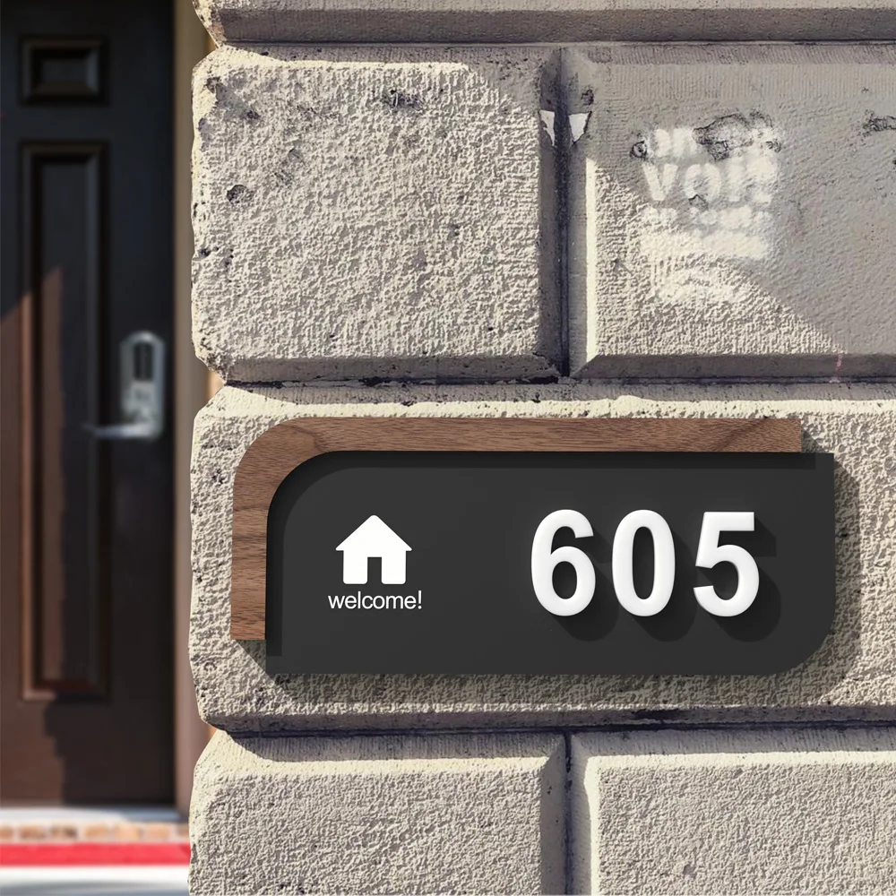 Plaque de maison avec numéro