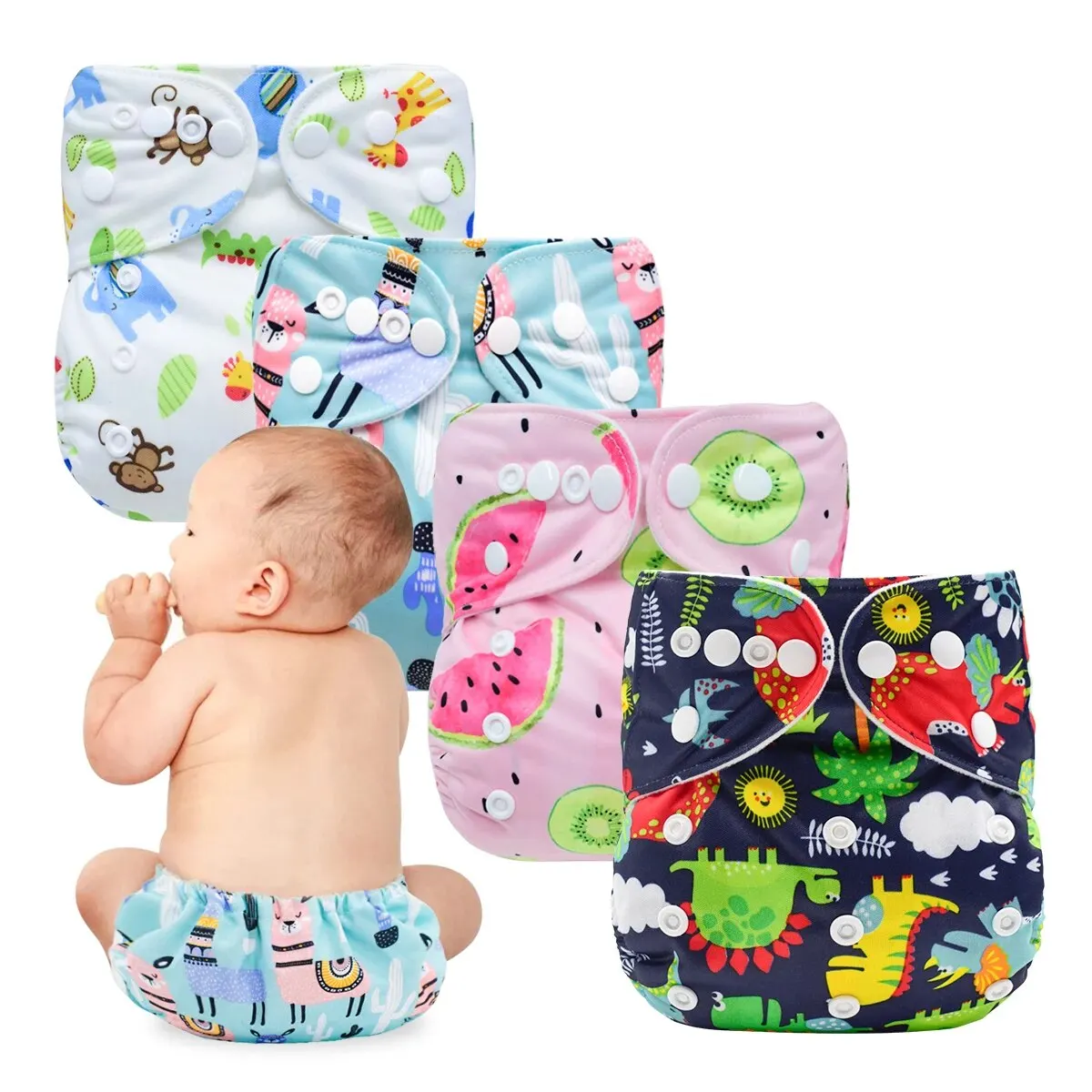 Cloth Diapers 1pc Mumsbest Baby Washable Reusable Cloth Pocket Nappy Diaper Adjustable Fit Baby 3-15kg No Insert