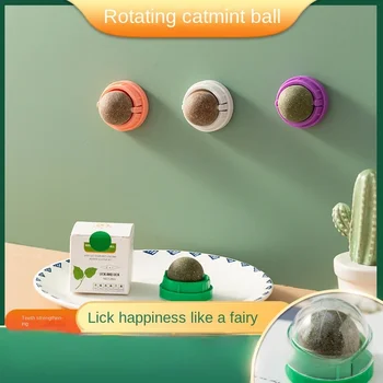 고양이 핥는 음악 회전 공 고양이 캔디, 깨끗한 치아, 재미있는 고양이 씹는 장난감, 새로운 개박하 공