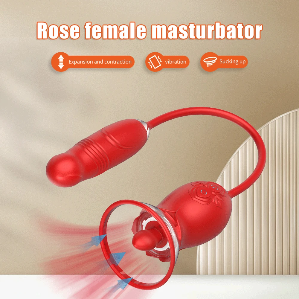 Rose Sucking Vibrator for Women G Spot Clitoris Stimulator Thrusting Vagina Nipple Sucker Vibrating Goods Sex Toys for Adults Sa8c835ac3e90410f9026c165304021cfK