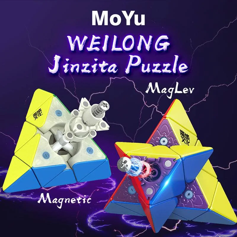 Moyu Weilong Piraminx Maglev Magnetic Magic Speed Cube Puzzle Professionale Giocattoli Weilong Maglev Pyramid Regali Per Bambini