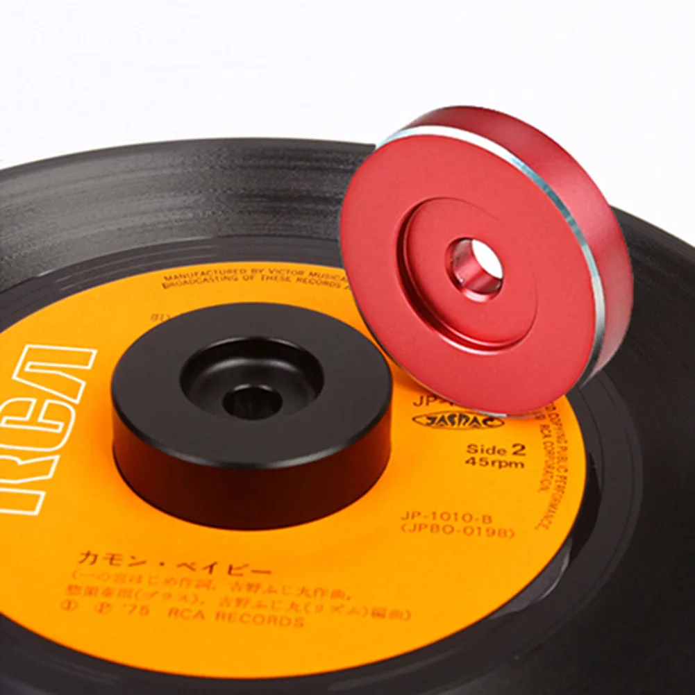 Turntable Adapter Solid Aluminum 45 RPM Vinyl Turntable Adapter 7 Inch Vinyl Records Player Phonograph Accessories