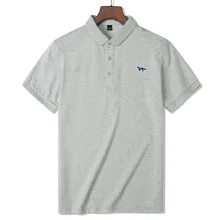 Polo de algodón con logotipo de marca para hombre, camiseta de manga corta con logotipo bordado de la marca, con logotipo de la marca, Polo de Golf