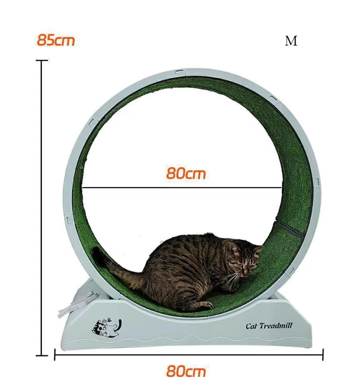 Extra-Large Silent Cat Exercise Wheel-Durable, Non-Electric Indoor Fitness Treadmill For Cats With Safety Locking Mechanism